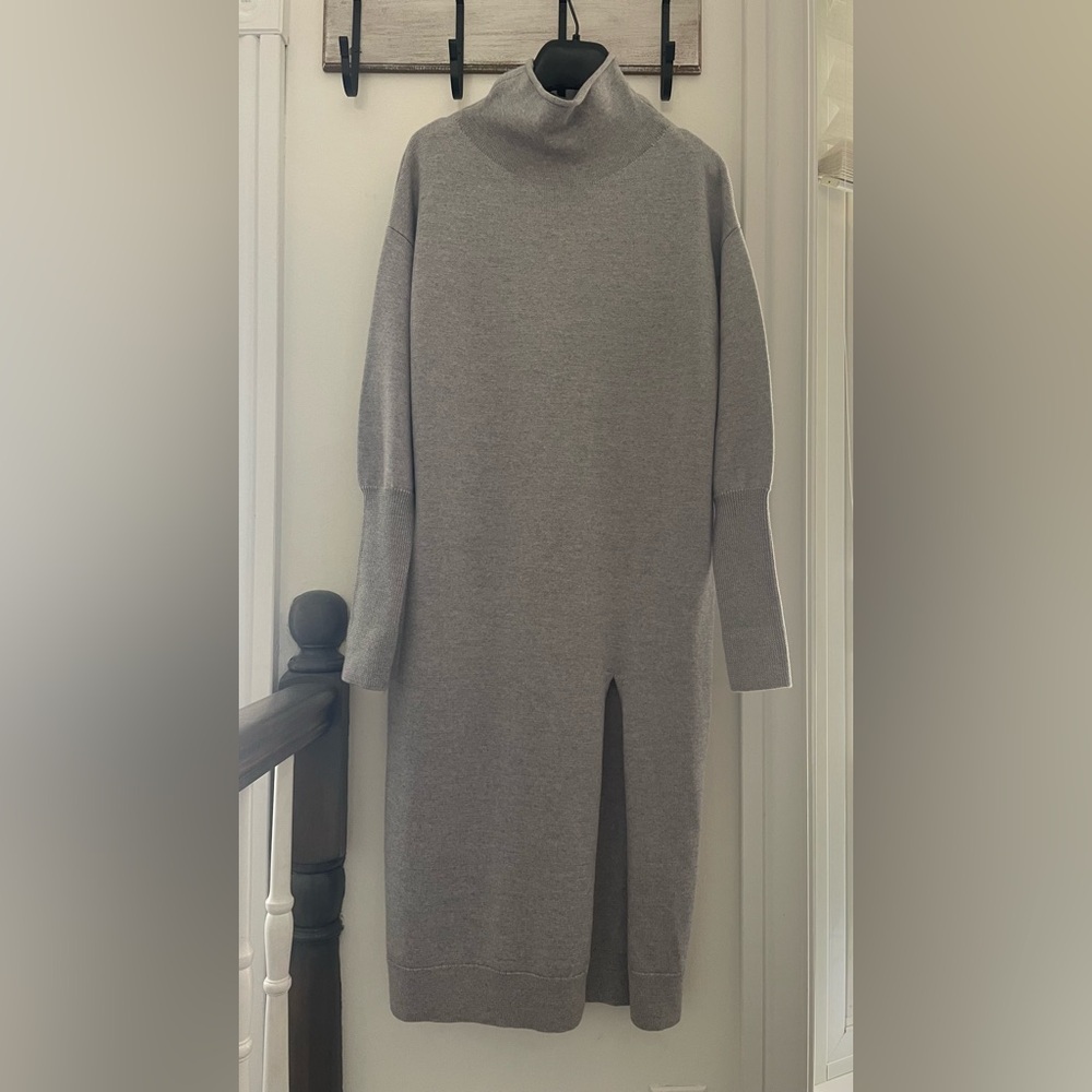 Aritzia Wilfred XXS Light Gray Merino Wool Cyprie Sweater Dress - Picture 6 of 13
